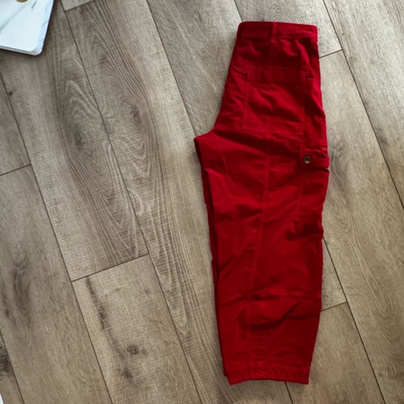 Women's Corduroy Red‎ Cargo Barrel Pants Size 10 Vintage Vibe Music Festival - Picture 8 of 12